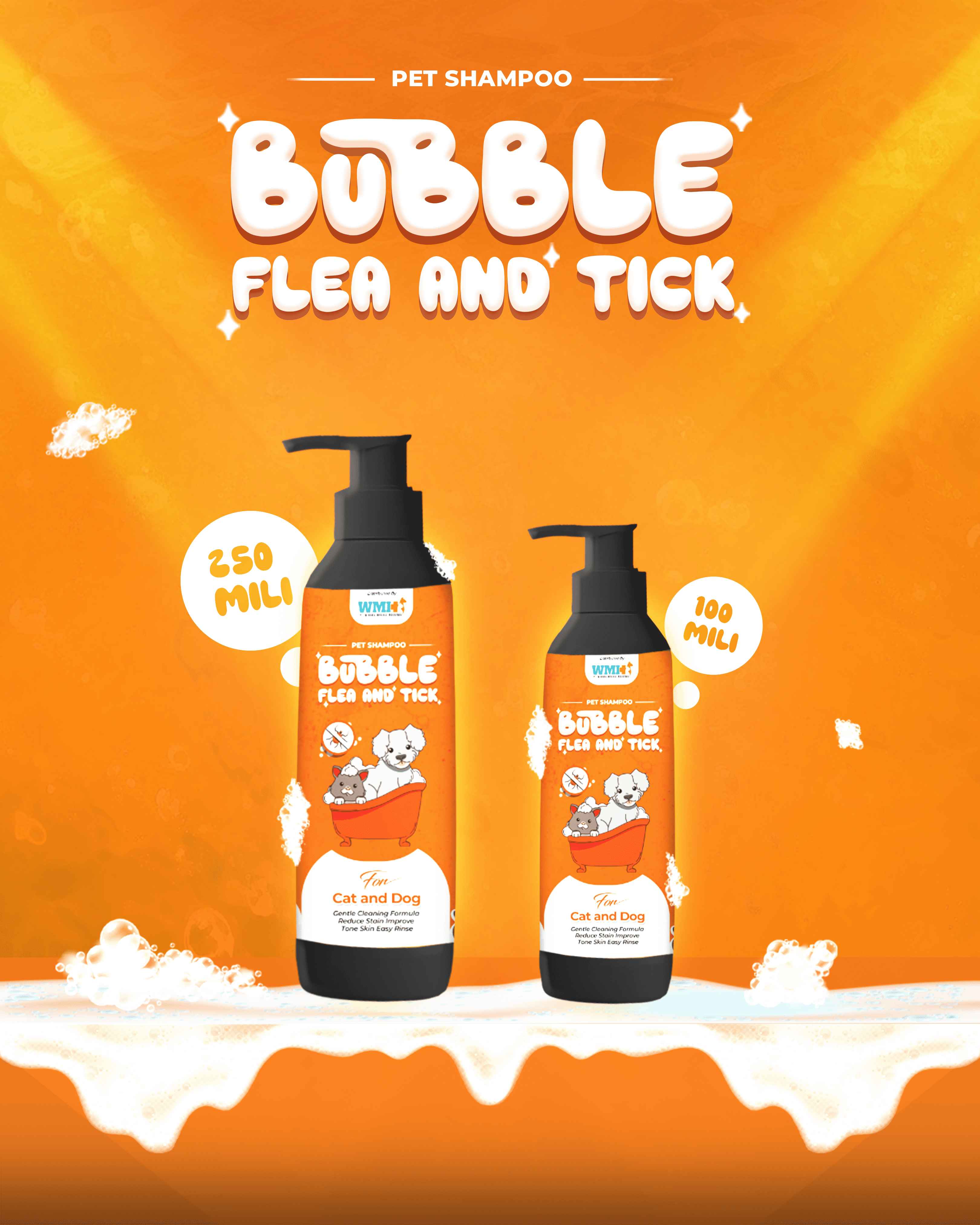 Pet Shamppo Bubble Flea & Tick